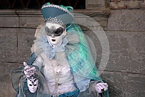 Italy Ã¢â¬â Venezia - Carnival - Blue kind mask photo